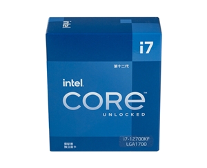 英特尔酷睿十二代 Intel i7-12700KF 台式机CPU处理器 12核20线程 单核睿频至高可达5.0Ghz 25M三级缓存