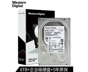 WD/西部数据 6TB SATA6Gb/s 7200转256M 企业级硬盘(HUS726T6TALE6L4)