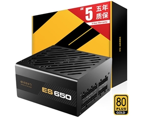 爱国者（aigo）额定650W 电竞ES650全模组电脑电源(七年质保/80Plus金牌认证/日系主电容/LLC谐振）