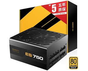 爱国者（aigo）额定750W 电竞ES750全模组电脑电源(七年质保/80Plus金牌认证/日系主电容/LLC谐振）