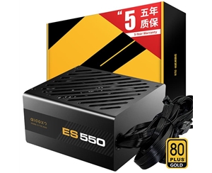 爱国者（aigo）额定550W 电竞ES550电脑电源(七年质保/80Plus金牌认证/日系主电容/LLC谐振）