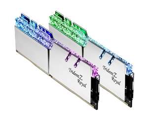 芝奇（G.SKILL）32GB(16G×2)套装 DDR4 3600频率 台式机内存条-皇家戟RGB灯条(花耀银)