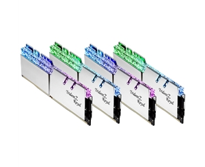 芝奇（G.SKILL）64GB(16Gx4)套装 3600频率 DDR4 台式机内存条/皇家戟RGB灯条(花耀银)