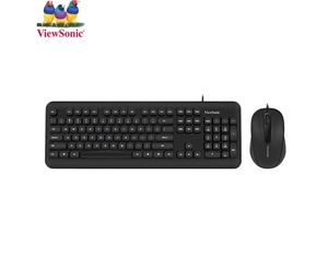 优派CU3253键鼠套装 有线键鼠套装 办公键鼠套装 防泼溅 悬浮结构 电脑键盘 黑色