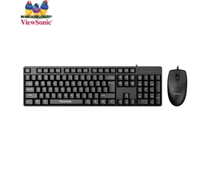优派CU1250静音版 键鼠套装 有线键鼠套装 办公键鼠套装 静音 防泼溅 电脑键盘 黑色