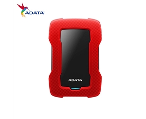 ADATA/威刚 HD330 三防移动硬盘防水防尘防震户外摄影旅行玩客云USB3.0 红色 2TB